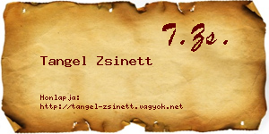 Tangel Zsinett névjegykártya